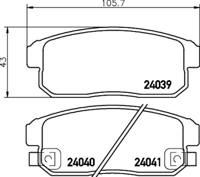 Bremžu uzliku kompl., Disku bremzes HELLA PAGID 8DB 355 012-331