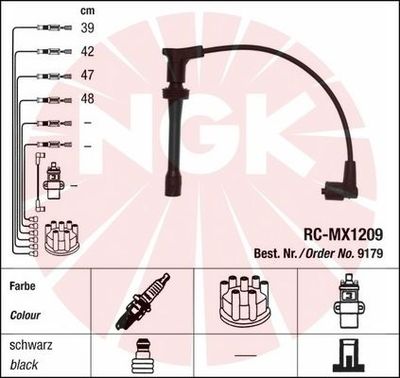 Augstsprieguma vadu komplekts NGK 9179
