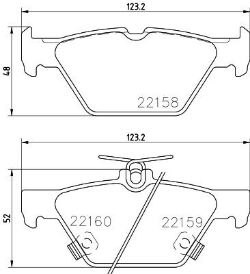 Bremžu uzliku kompl., Disku bremzes HELLA PAGID 8DB 355 023-341