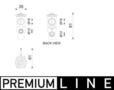 Расширительный клапан, кондиционер MAHLE AVE 211 000P