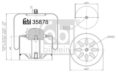 Pneimoatsperes spilvens, Pneimopiekare FEBI BILSTEIN 35878