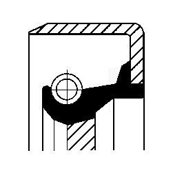 Уплотняющее кольцо, коленчатый вал CORTECO 12011279B