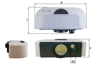 Воздушный фильтр MAHLE LX 3557/1