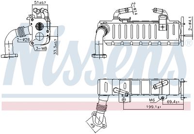 Радиатор, рециркуляция ОГ NISSENS 989475