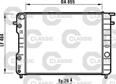 Radiators, Motora dzesēšanas sistēma VALEO 231840