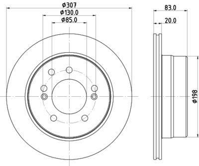 Bremžu diski HELLA PAGID 8DD 355 134-921