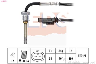Devējs, Izplūdes gāzu temperatūra EPS 1.220.356