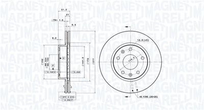 Тормозной диск MAGNETI MARELLI 360406002501