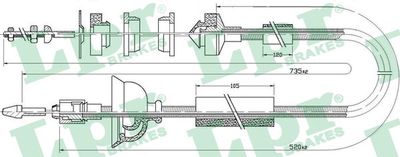Трос, управление сцеплением LPR C0323C