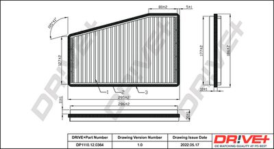 Фильтр, воздух во внутренном пространстве Dr!ve+ DP1110.12.0364