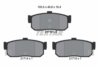 Bremžu uzliku kompl., Disku bremzes TEXTAR 2171301