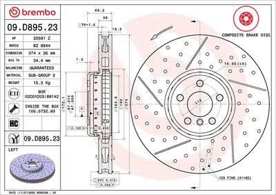Bremžu diski BREMBO 09.D895.23