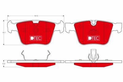 Bremžu uzliku kompl., Disku bremzes TRW GDB1675DTE