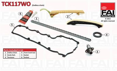 Комплект цели привода распредвала FAI AutoParts TCK117WO