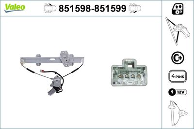 Стеклоподъемник VALEO 851598