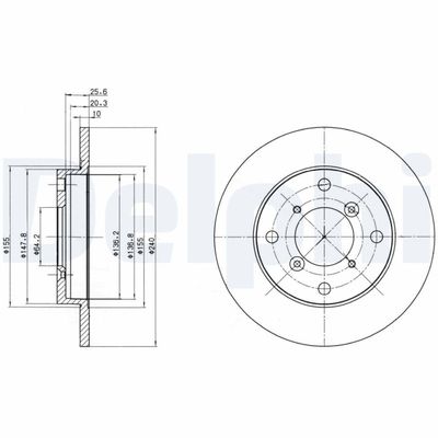 Bremžu diski DELPHI BG2646