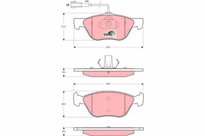 Комплект тормозных колодок, дисковый тормоз TRW GDB1427