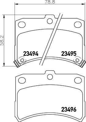 Bremžu uzliku kompl., Disku bremzes HELLA PAGID 8DB 355 017-121