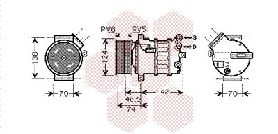 Компрессор, кондиционер VAN WEZEL 0100K106