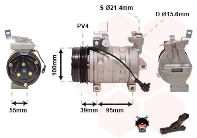 Компрессор, кондиционер VAN WEZEL 5100K085