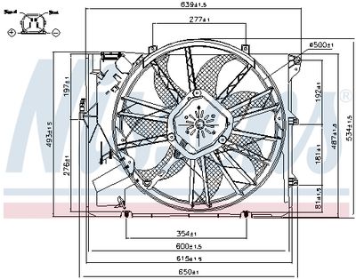 Вентилятор, охлаждение двигателя NISSENS 85633