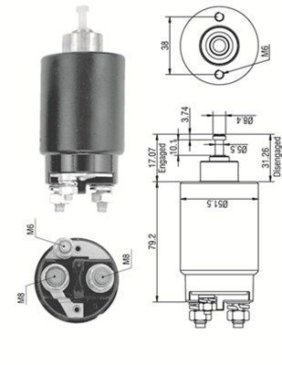 Ievilcējrelejs, Starteris MAGNETI MARELLI 940113050265