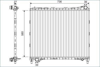VALEO 701127 Radiators, Motora dzesēšanas sistēma