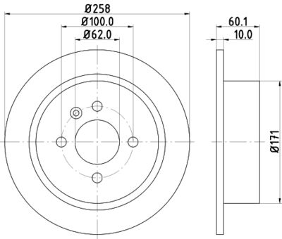 Bremžu diski HELLA PAGID 8DD 355 100-351
