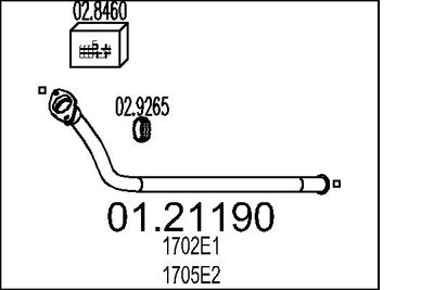 Труба выхлопного газа MTS 01.21190