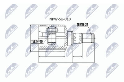 Шарнирный комплект, приводной вал NTY NPW-SU-010