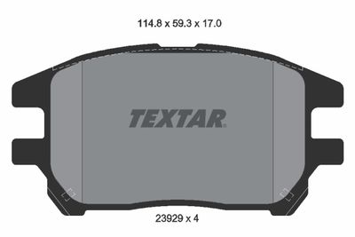 Комплект тормозных колодок, дисковый тормоз TEXTAR 2392901