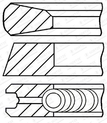 Virzuļa gredzenu komplekts GOETZE ENGINE 08-443200-00