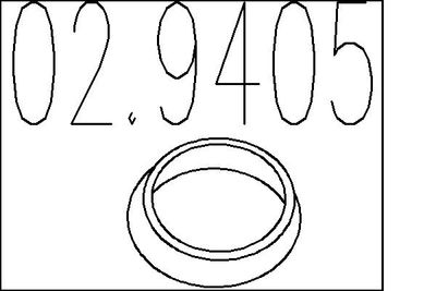 Уплотнительное кольцо, труба выхлопного газа MTS 02.9405