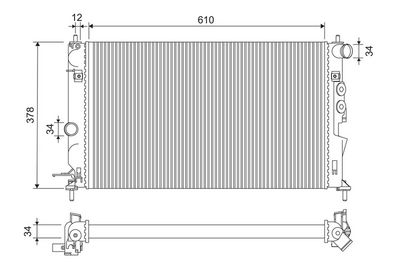 Radiators, Motora dzesēšanas sistēma VALEO 732347