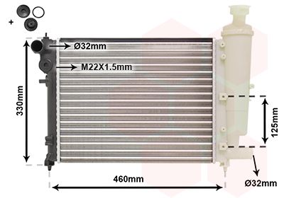 Radiators, Motora dzesēšanas sistēma VAN WEZEL 40002012