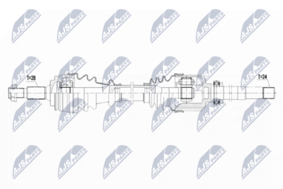 Приводной вал NTY NPW-PE-019