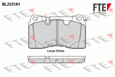 Bremžu uzliku kompl., Disku bremzes FTE 9011047