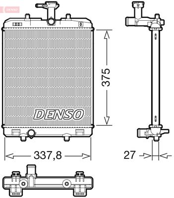 Радиатор, охлаждение двигателя DENSO DRM50134