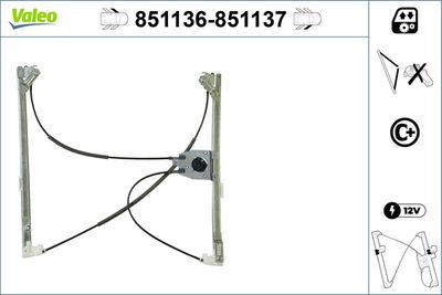 Стеклоподъемник VALEO 851136