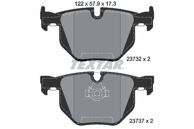 Комплект тормозных колодок, дисковый тормоз TEXTAR 2373201