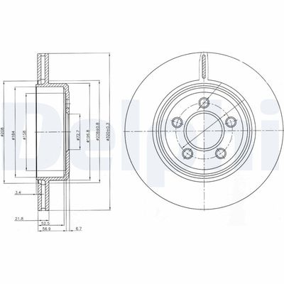 Тормозной диск DELPHI BG4073