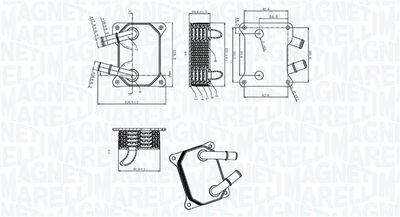 масляный радиатор, двигательное масло MAGNETI MARELLI 350300006200