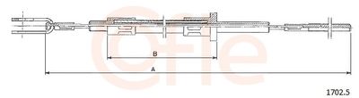 Трос, управление сцеплением COFLE 1702.5