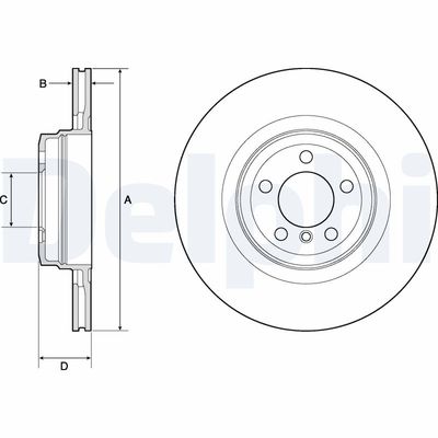 Тормозной диск DELPHI BG9147C