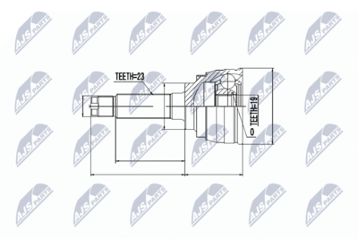 Шарнирный комплект, приводной вал NTY NPZ-DW-003