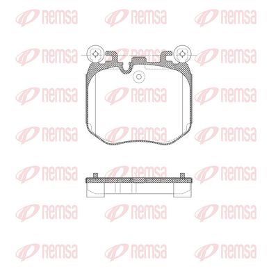 Bremžu uzliku kompl., Disku bremzes REMSA X2050.00