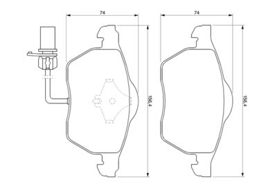 Комплект тормозных колодок, дисковый тормоз BOSCH 0986424706