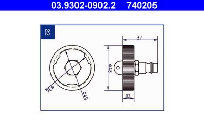 Штуцер для удаления воздуха ATE 03.9302-0902.2