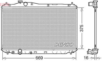 Radiators, Motora dzesēšanas sistēma DENSO DRM40042