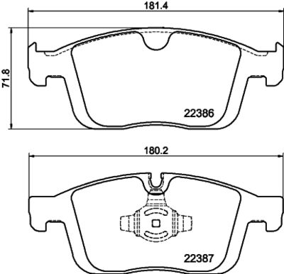 Bremžu uzliku kompl., Disku bremzes HELLA PAGID 8DB 355 025-261